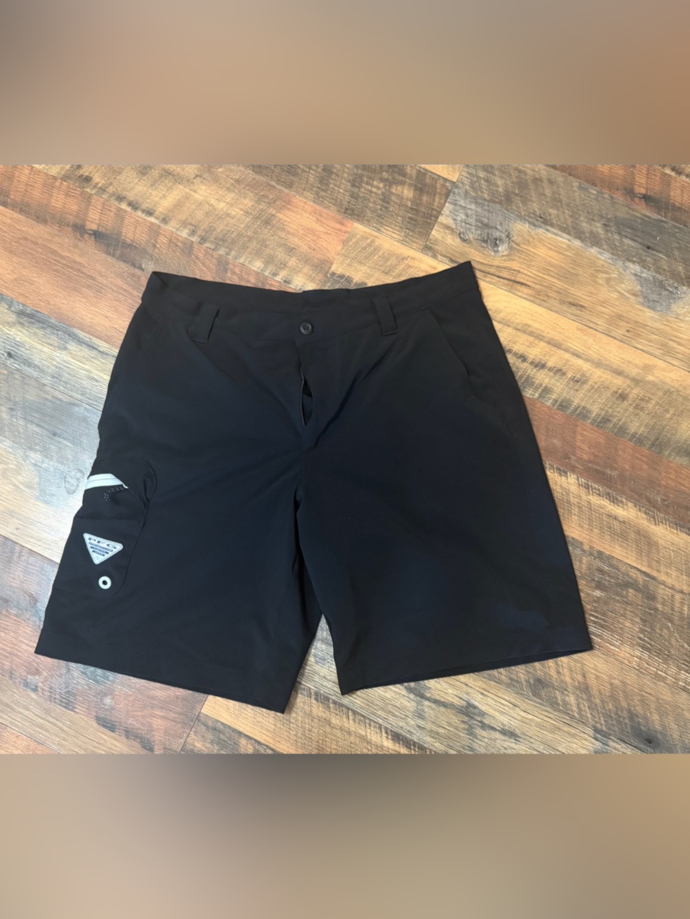Columbia Black Shorts with Blue Trim Tag